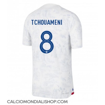 Maglie da calcio Francia Aurelien Tchouameni #8 Seconda Maglia Mondiali 2022 Manica Corta